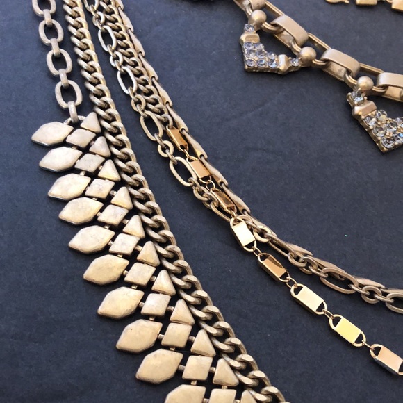 Stella and Dot multi necklace adjustable brass EUC - Picture 3 of 6